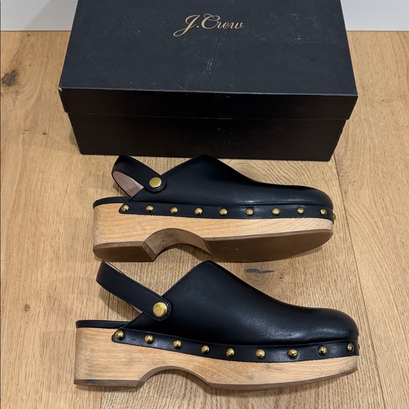 J. Crew convertible leather clogs Black. Sz 7 w box - Picture 6 of 10